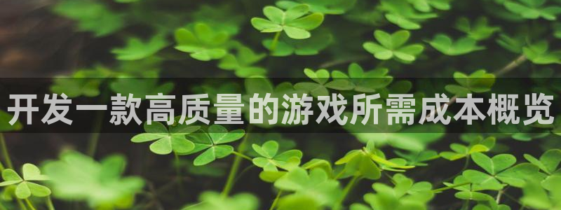 沐鸣娱乐2测速登陆：开发一款高质量的游戏所需成本概览