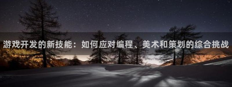 沐鸣娱乐2在线登录：游戏开发的新技能：如何应对编程、美术和策划的综合挑战